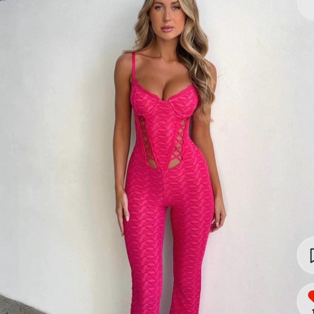 OUTCAST CLOTHING HOT PINK JUMPSUIT